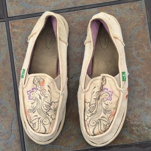 Sanuk tan slip on